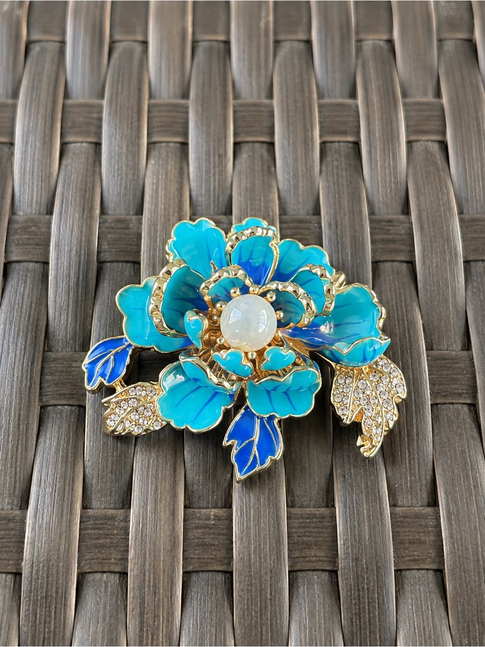 Blue Flower Brooch